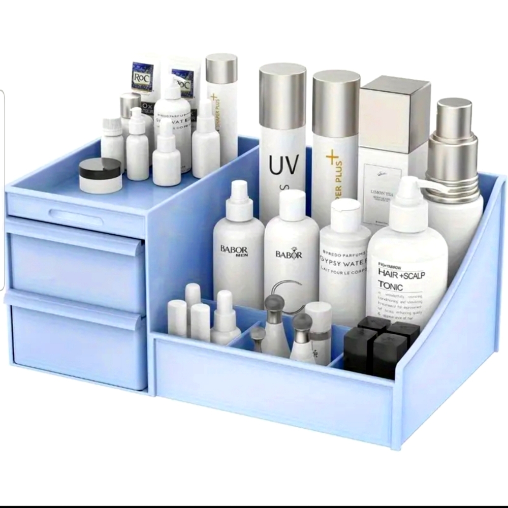 Blue Makeup Storage Organizer - Small - New